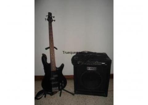 Bajo ibanez soundgear gio y amplificador fender rumble 60