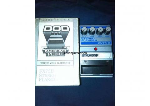 Vintage dod fx75b stereo flanger guitarra pedal de efecto