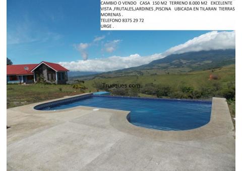 Linda quinta con casa y piscina 7 500 m2 de terreno 190 m2 de construccion