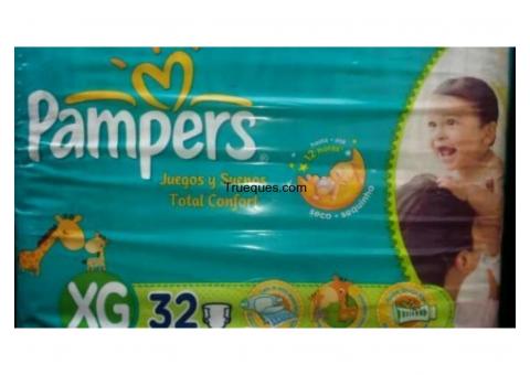 Pampers xg de 32 pañales