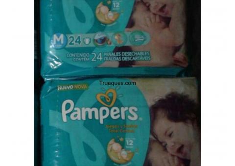 Pañales pampers talla m verde