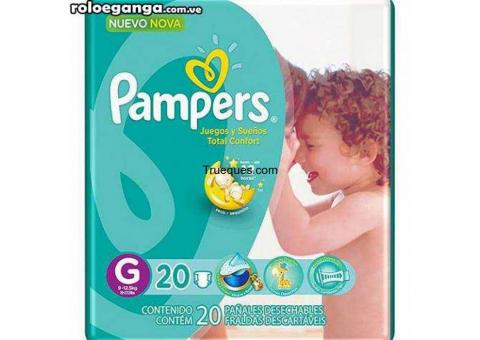 Pañales pampers y huggies talla g por xxg