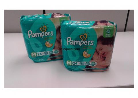 Pañales pampers, talla m, 24 unidades