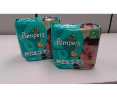 Pañales pampers, talla m, 24 unidades