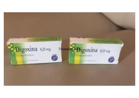 Digoxina 0,25mg 30comprimidos vencen 2017 dos cajas