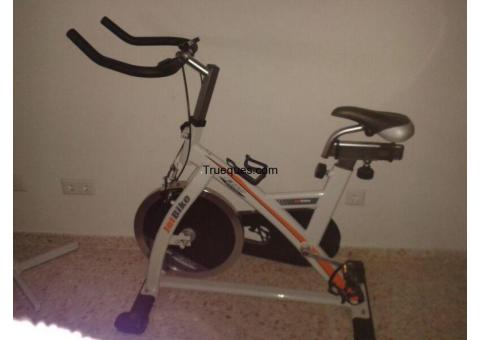 Bicicleta spinning por plataforma vibratoria