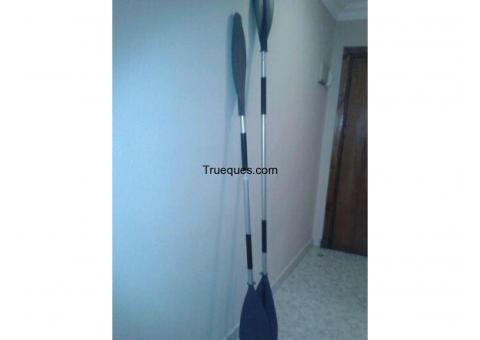 2 remos kayak-piragua por mancuernas, material tonificación, blu-ray,