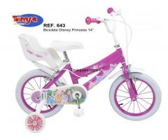 Bicicleta para niña 3 a 5a princesas disney rodado 14 por bicicleta para niña de 6 a 8a en similares - 1/1