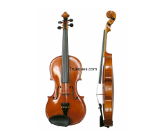 Violin, con su arco y estuche