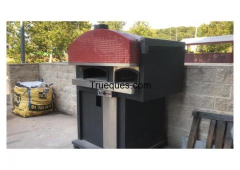 Horno de leña y gas on asador