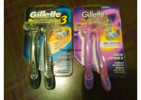 Afeitadoras gillette de dama y caballero