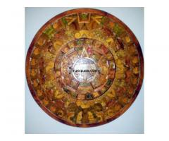 Calendario azteca de marqueteria, de 66 cm de diamaetro - 1/1