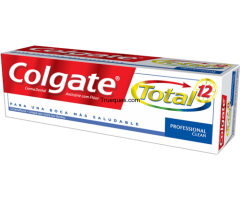 Crema dental colgate total 12 de 167,50 g( la grande) y y paquete de toallas sanitarias tess malla s