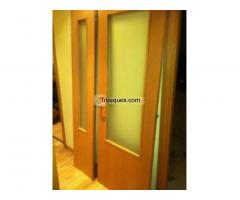 Puerta doble vidriada maciza de interior - 1/1