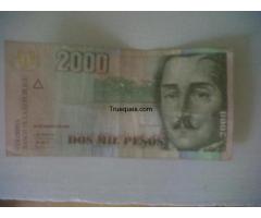 Billete de 2000 pesos colombianos - 1/1