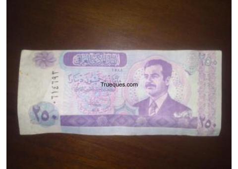 Billete saddam hussein