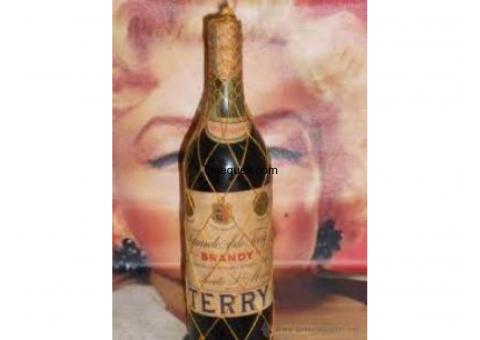 Botellas de brandy terry de más de 50 años