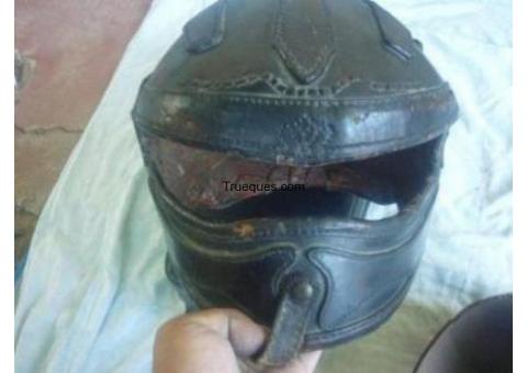 Casco unico de cuero antiguo años 30 o 40