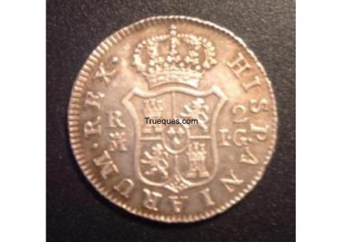 Moneda: carolus iiii 1808 plata