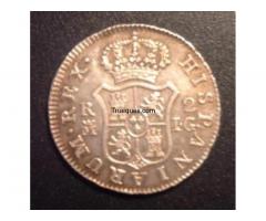 Moneda: carolus iiii 1808 plata