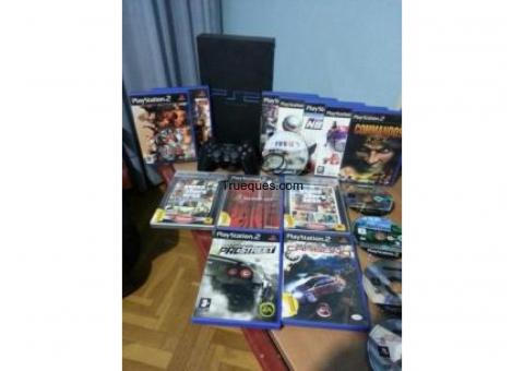 Cambio ps2 con poco uso mas mando 2 tarjetas de memoria y 15 juegos