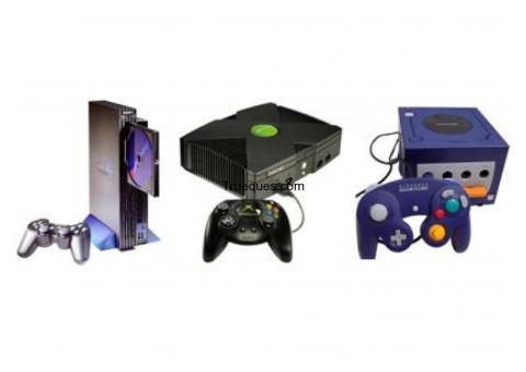 Combo de tres consolas: playstation2, gamecube. xbox.