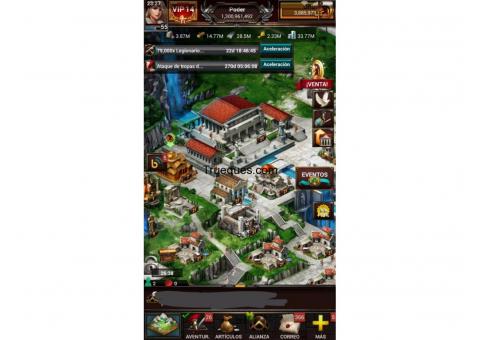 Game of war - fire age - 1.3 billons+2lv21 silver+rss farms. gift away. pen4sale