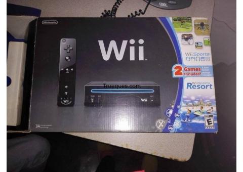 Nintendo wii sport negro original +accesorios+caja y manuales