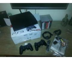 Ps3 slim 120 gb+2mandos dualshok3+10jueg - 1/1