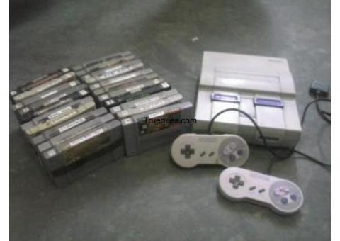 Super nintendo + 2 mandos y jueggos