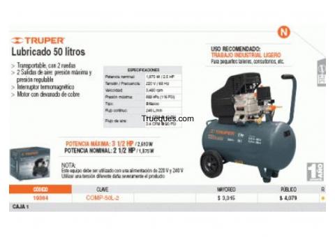 Cambio compresor trupper 50 litros 2.5 hp
