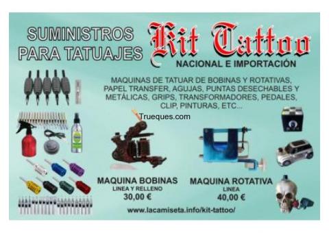 Equipo completo de tatuaje