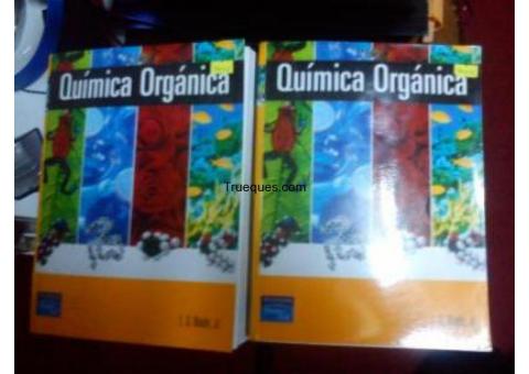 2 tomos de libros de química orgánica de pearson, prentice hall