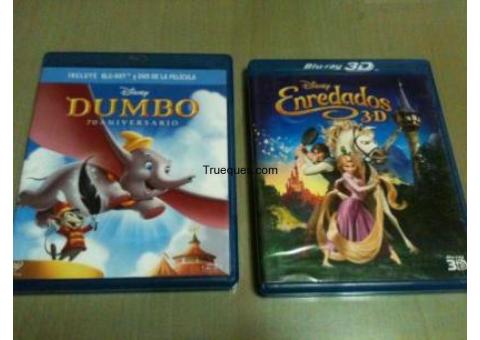 2 blu ray enredados 3d y dumbo version dvd y bluray