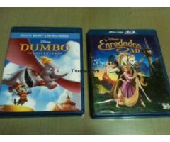 2 blu ray enredados 3d y dumbo version dvd y bluray