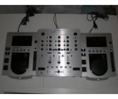 Mesa de mezcla american dj+ 2 platos pioneer cdj 100