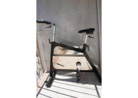 Bicicleta de spinning y plataforma vibratoria