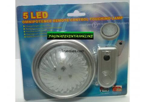 Lampara plana 5 leds con control 4 imanes