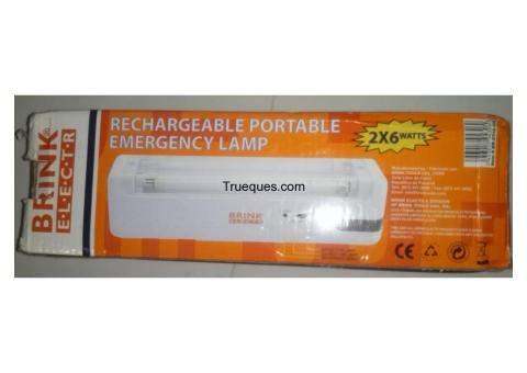 Lampara recargable 2 bombillos fluorescentes