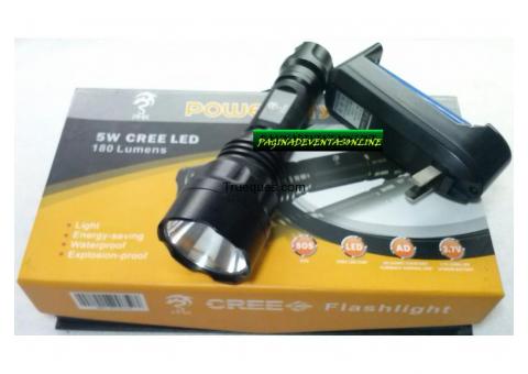 Linterna de mano recargable 5w 180 lumens