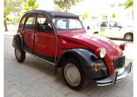 2 cv restaurado descapotable historico por moto harley